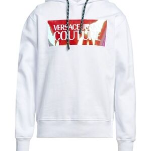 Versace Jeans Couture White Hoodie with Colorful Logo
